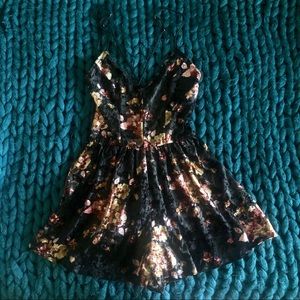 Floral velvet romper OWO